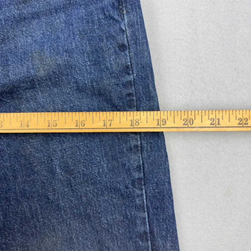 Vtg Levi's 646 Orange Tab Big E Dark Denim Flare Jeans 30x28.5 Talon 42 60s 70s